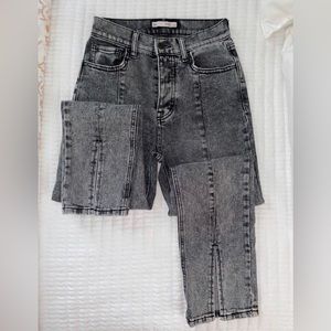 Women’s high waisted, split ankle jeans
